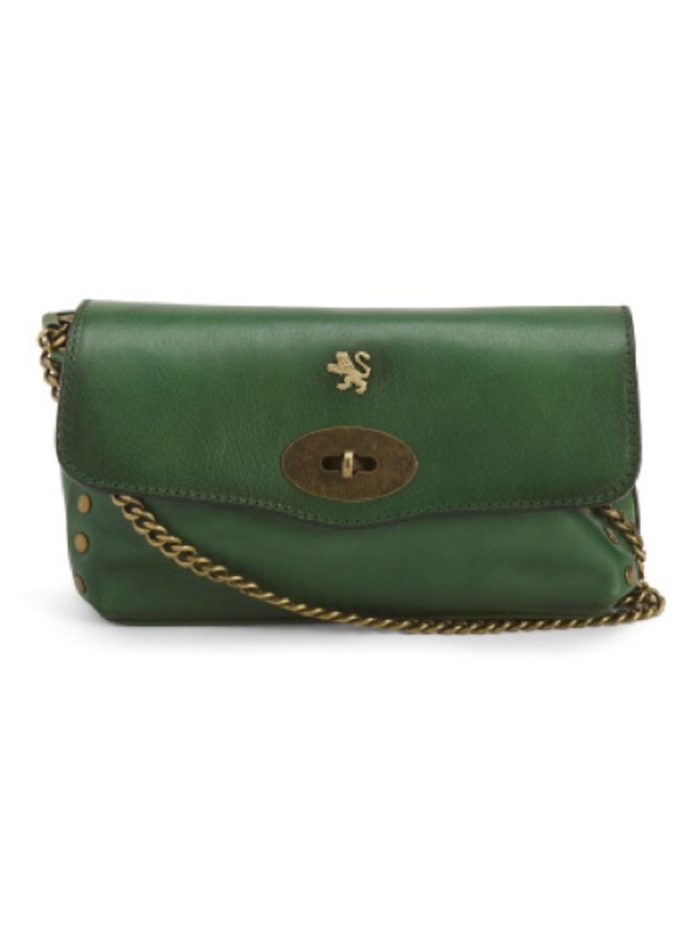 NWT Pratesi San Bernardo Leather Crossbody Bag in Green
